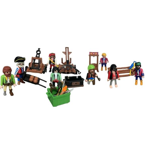 PLAYMOBIL Set of Pirates Catapult Parrot Collectibles Toy Action Figures - Picture 3 of 8